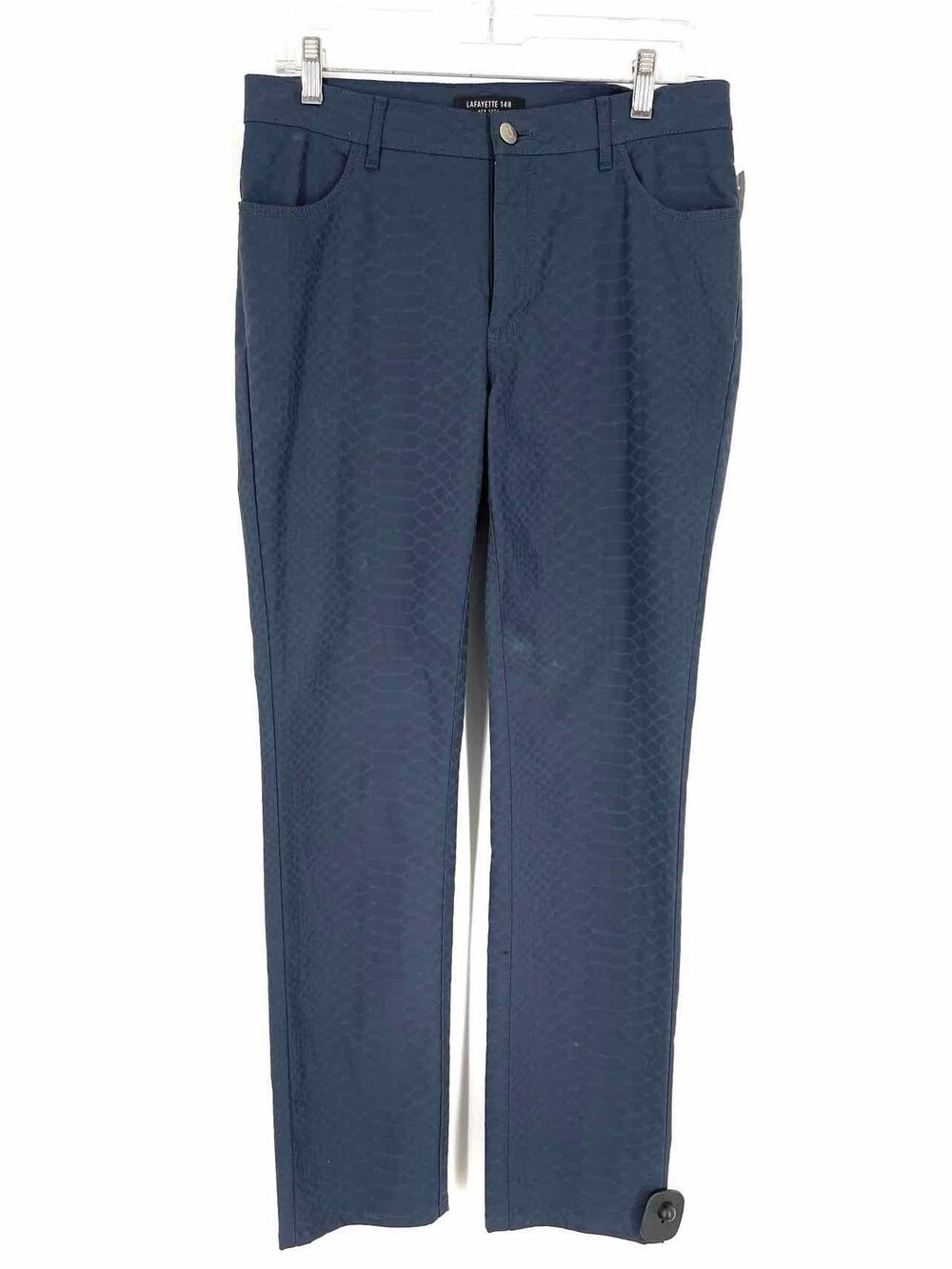 Lafayette 148 Size 6 Navy Reptile Designer Pants